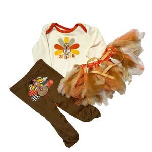 Koala Kids Thanksgiving Tutu Baby Outfit Size 3m
